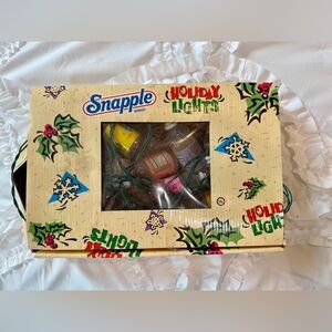 Vintage 1990’s Snapple Holiday Lights Set - they work!